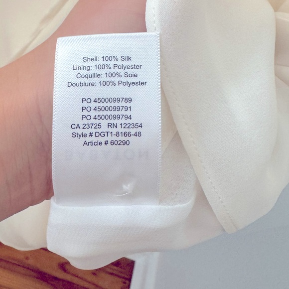 Aritzia Babaton 100% Silk Long Sleeve Bennett Mini Dress in White/Cream Small - Picture 13 of 15